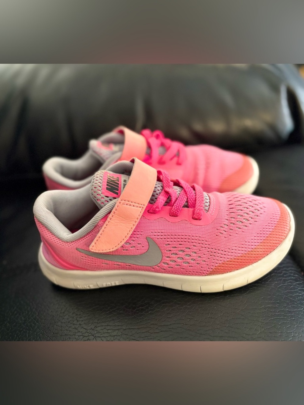 Girls Pink Nikes Size 1Y
